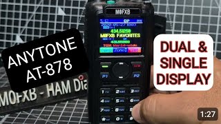 Full Anytone AT-878 Select Single or Dual Display Update