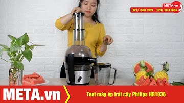 Ép dưa hấu với máy ép trái cây Philips HR1863 | META.vn