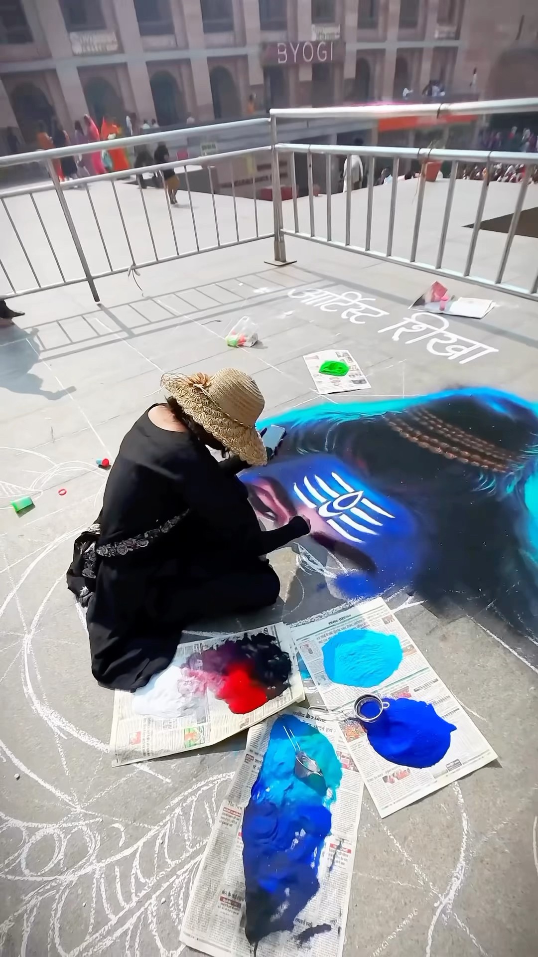 DevDipawali special Rangoli in Kashi Vishwanath jyotirlinga??? #artistshikhasharma #shorts #kashi