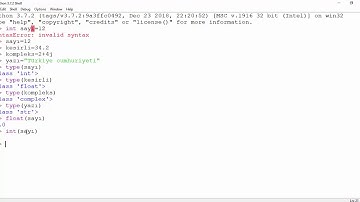 Python Programlama #3 - Veri Tipleri ve Dönüşümleri