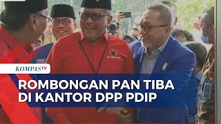 Tiba di Kantor DPP PDIP, Sekjen PDIP Hasto Sambut Ramah Kedatangan Rombongan PAN