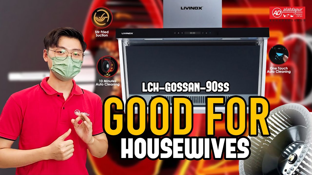 Livinox Slanted Chimney Hood LCH GOSSAN 90SS | AlatDapur