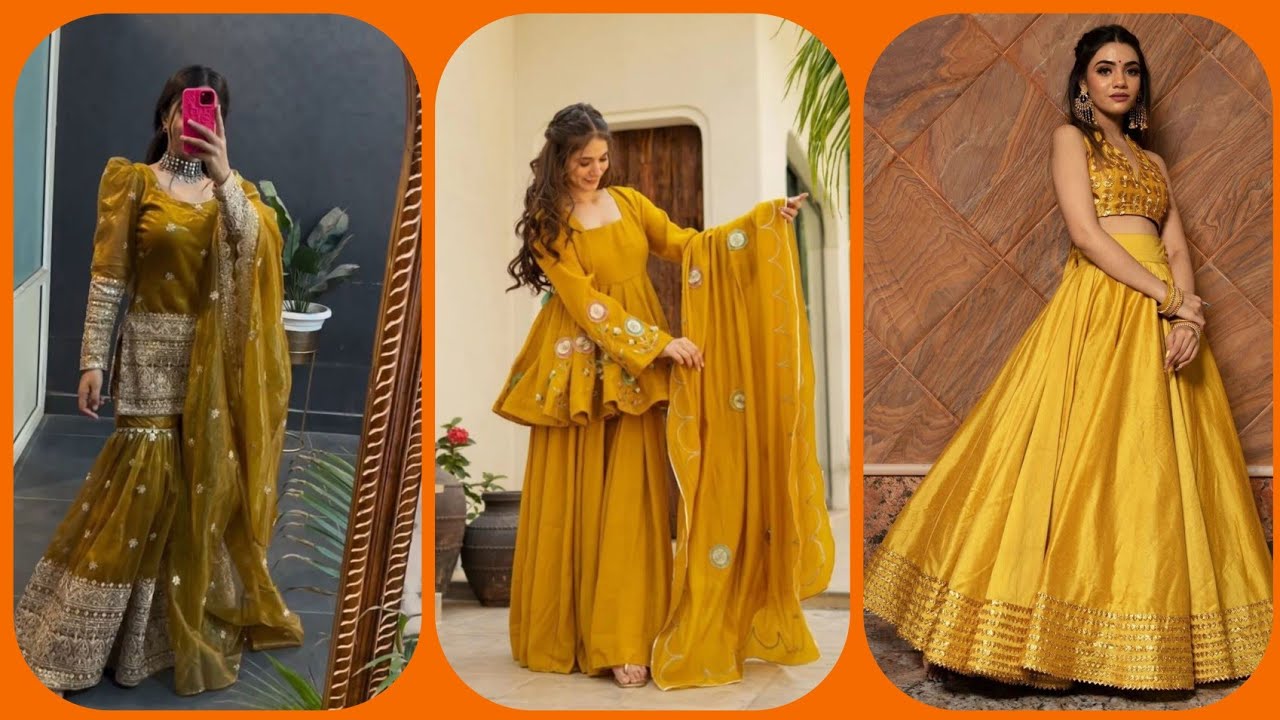 Mehandi and ubtan dress design || dulhan mehandi outfit || ubtan frocks #mehndi #ubtandresses 