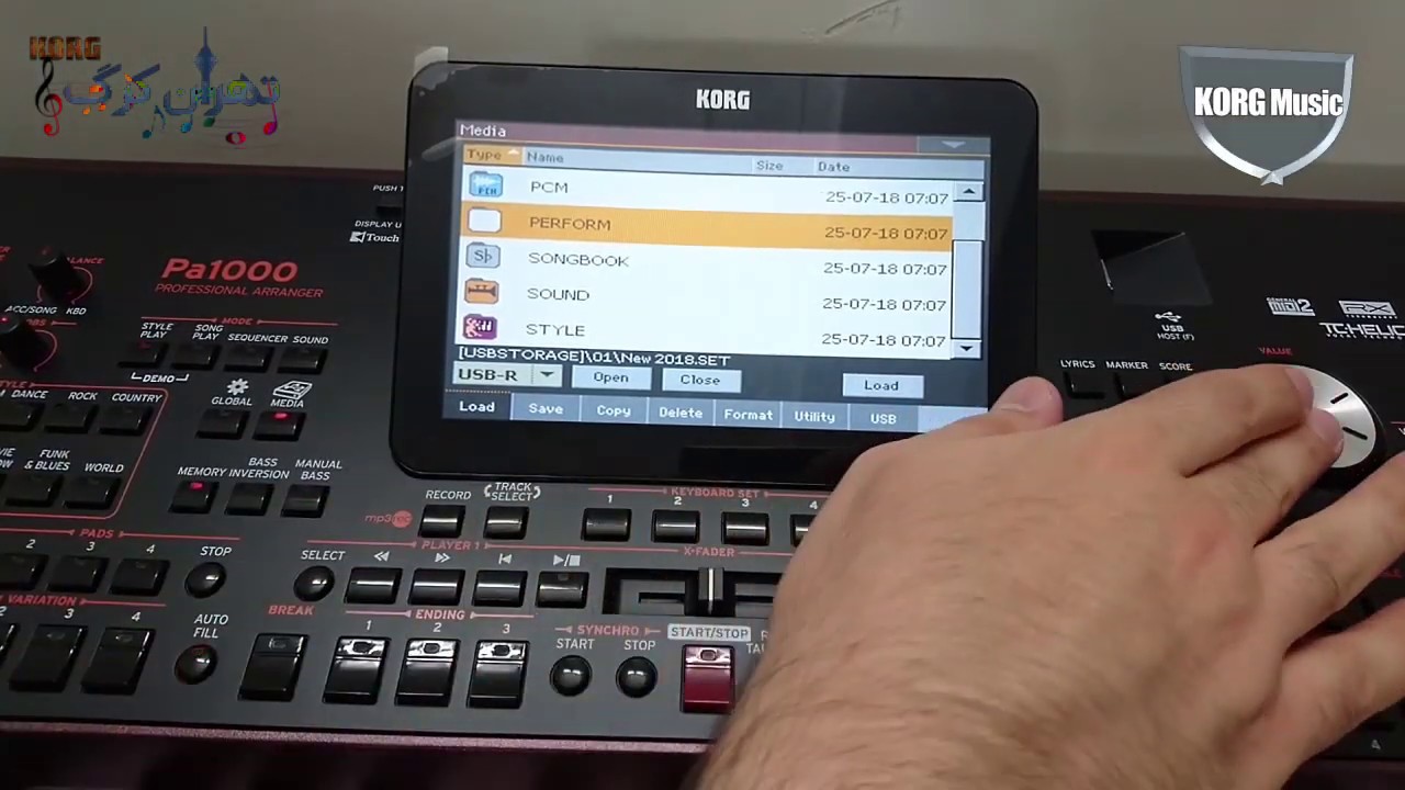 آموزش لود کردن ست در کیبوردهای کرگ - Load SET in KORG