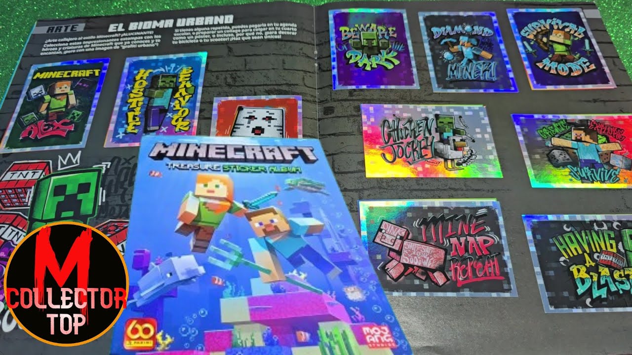 Álbum Minecraft Treasure Sticker Album