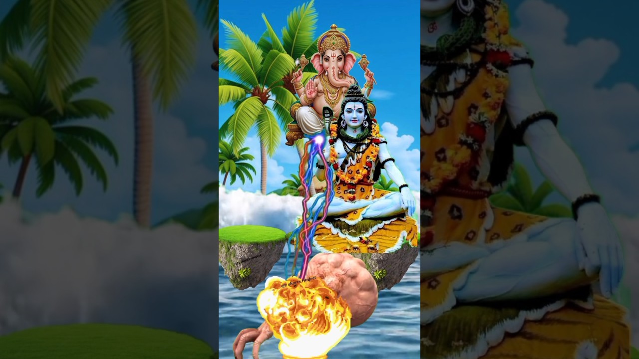 Ganpati Chamatkar Vfx 😱Shiva Cartoon 🔥Bholenath 