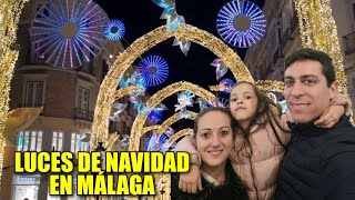 LUCES DE NAVIDAD EN MÁLAGA calle Larios y proyección en la alcazaba VLOG puente de la Inmaculada