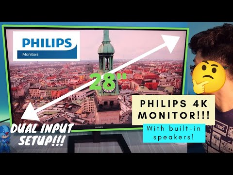 Unboxing Philips 288E2A 28" 4K UHD Monitor with IPS Panel, AMD FreeSync Technology