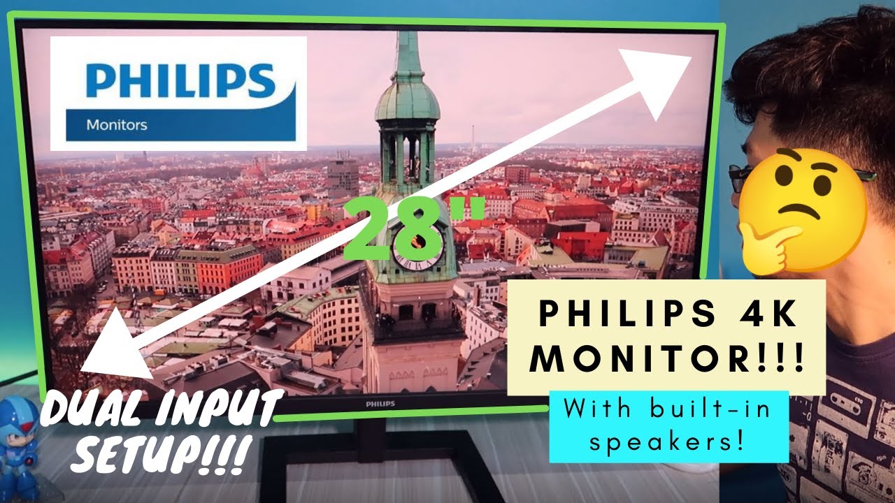 Unboxing Philips 288E2A 28" 4K UHD Monitor with IPS Panel, AMD FreeSync Technology
