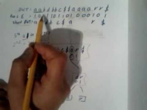 Query in Wavelet tree , bottom up search (find nth character in BWT) (Part 2/2)
