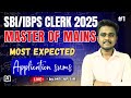 TARGET SBI/IBPS CLERK MAINS | ALL TYPES OF APPLICATION SUMS | DAY - 1 | BY AP SIR #bankexam #mains