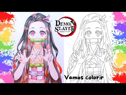 Nezuko de Demon Slayer para colorir