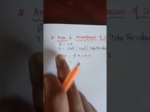 Python Program-2 (Area and Circumference of circle)