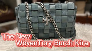 Tory Burch Small Kira Woven Chevron Convertible Shoulder Bag