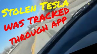 Stolen Tesla was tracked through app