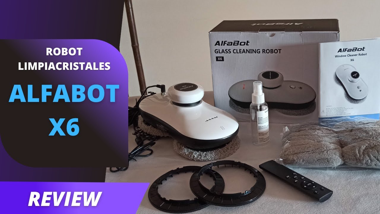 Window Cleaner Robot, AlfaBot X7 Smart Window Vacuum Cleaner with