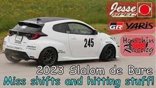 3rd Official Race with my Toyota GR Yaris GXPA16: Slalom Bure 2023! Race Footage! I hit something...