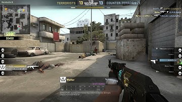 CS:GO The luckiest 1v3 clutch. LAST BULLET GOD SHOT!