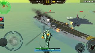 Gunship strike 3D || Boss || Super carrier R2 || airstrike gameplay. screenshot 1