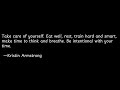Take care of yourself  Eat well,