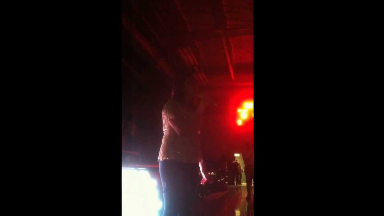 Amber Renee Sewell singing the Star Spangled Banner at FHS King of the Bluegrass 12 23 12