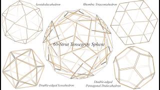Tensegrity Transformations: 60-Strut Sphere