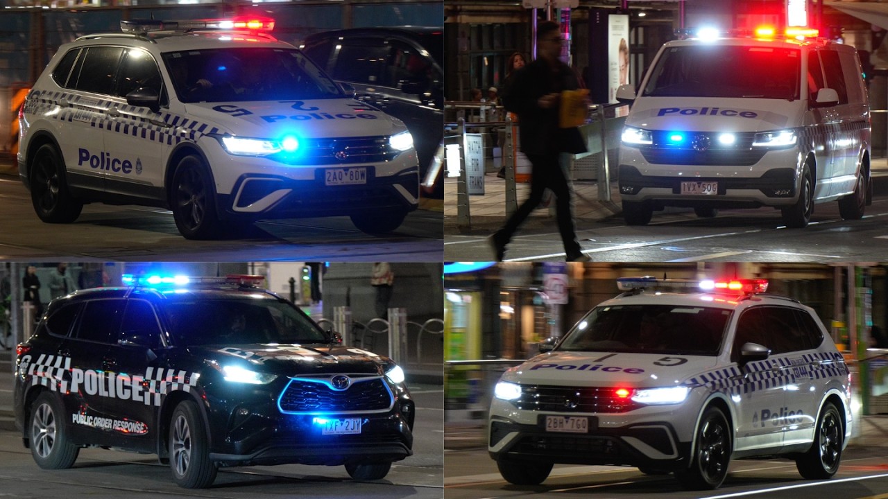 ⁴ᴷ [Brawler Bullhorn] VICPOL | 4x General Duties/PORT Units Responding ...