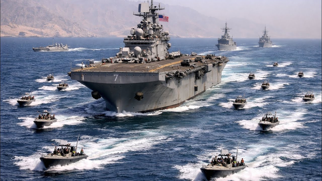 USS Iwo Jima and hundreds US Marines Conduct Operations in the Strait of Hormuz