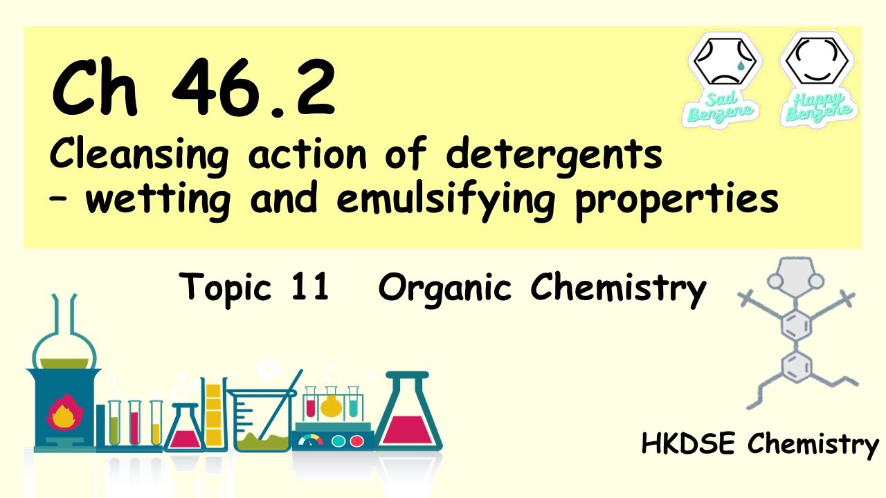 Org Chem [F5] 46.2  Cleansing action of detergents – wetting and emulsifying properties DSE CHEM