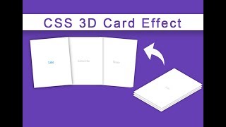 Create 3D cards using CSS