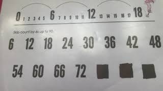 Skip counting by 6’s