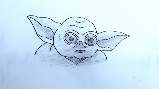 How To Draw Baby Yoda | Star Wars