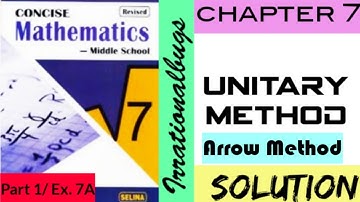 Ex. 8A | UNITARY METHOD #Selina #ICSE Ch7  #unitarymethod #direct&inversevariation #irrationalbugs