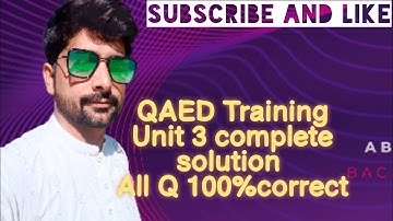 qaed Training unit 3 EaSTE Training PST Training module 1 unit 3 complete solution Mfaridofficial