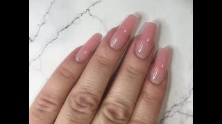 Polygel nails using dual forms at home