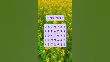 Observation Visual Test: 5 Seconds For You To Spot 9742 . Try Your Skills!  #search #puzzle #shorts