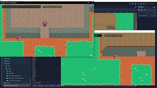 [ToW] Micro-Devlog (Disappearing Roof Network Test) #2D #MMO #jRPG #dRPG #RPG #Godot