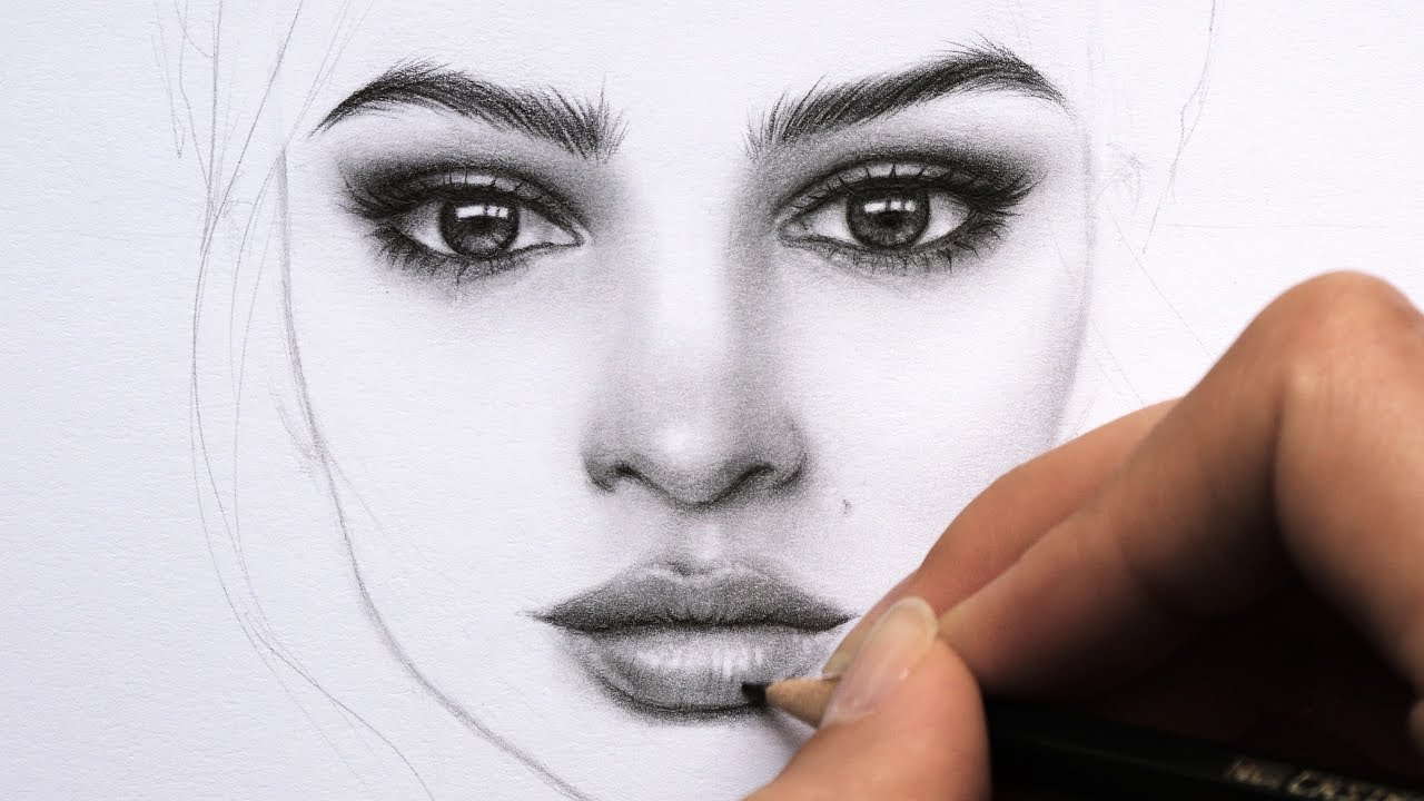 My practice for drawing a female face   rdrawing