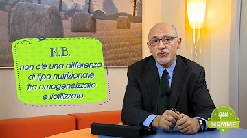 Quando passare da liofilizzato a omogeneizzato?