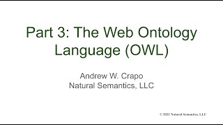 OWL Section 1: URIs, Namespaces, and Predicates