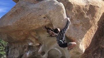 Roof Romp, V4. Joshua Tree