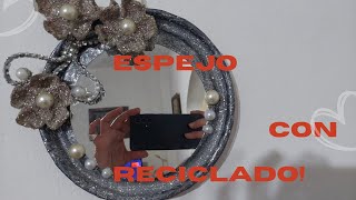 ESPEJO DECORATIVO! IDEA PARA EL DIA DE LAS MADRES! CON RECICLADOS! DIY ADORNO DE PARED