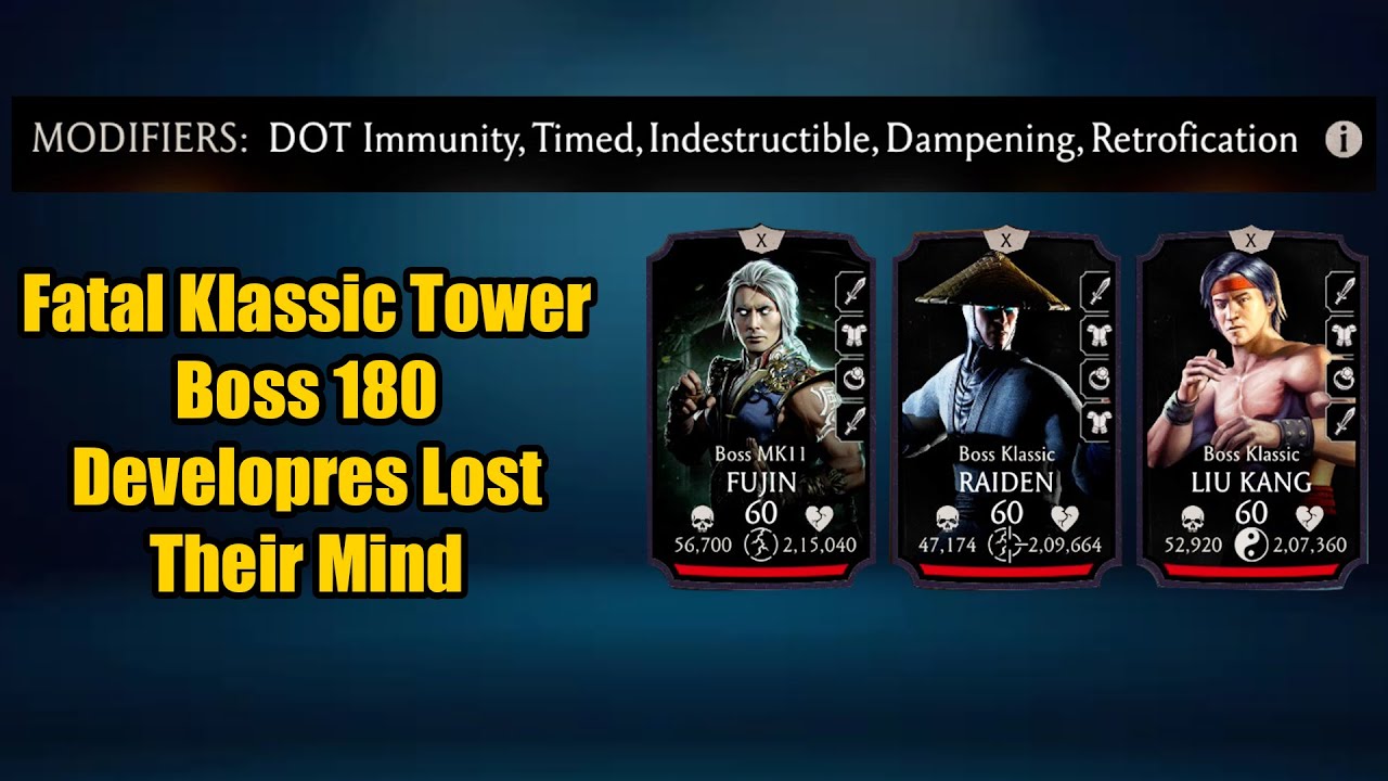 Developers lost their minds | Fatal Klassic Tower Boss 180 and reward | MK Mobile