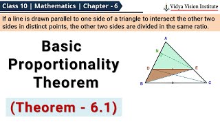 Triangles - Theorem 6.1 🌟 Basic Proportionality Theorem 🌟 Class 10 Maths Chapter 6 🌟 CBSE, NCERT 🎯