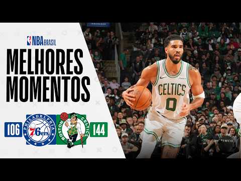 Tatum dita o ritmo dos Celtics em vitória contra 76ers na pré-temporada da NBA | Melhores Momentos