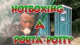 HOTBOXING A GOLF COURSE PORTA POTTY!
