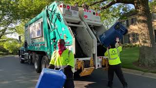 Unity's Mack Granite Split Heil Garbage Truck Crushing Recycling