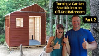 Turning a Garden Shed Kit into an Off Grid Bathroom: (Foundation, floor frame, drains, insulation)