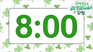 8 Minute Chill Saint Patrick’s Day Countdown Timer (Fun Bells Alarm at End, No Music)