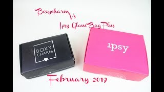 Ipsy Glam Bag Plus vs Boxycharm February 2019 Unboxing/Review